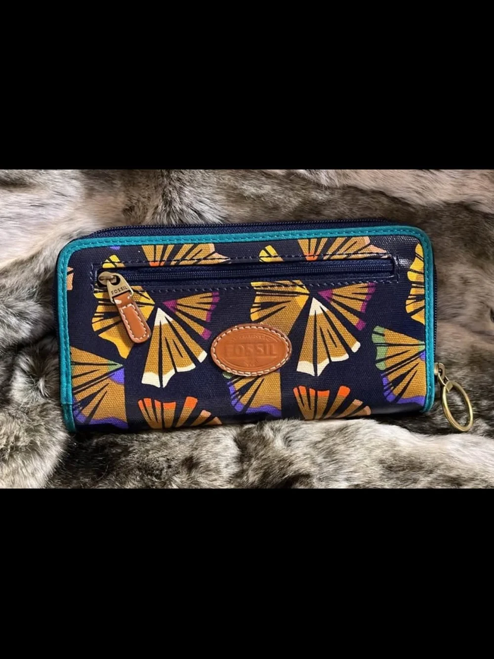 Fossil Colored Pencil Shavings Print Bags & Wallet Novelty Matching Set